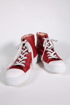 画像1: incarnation / インカネーション / 32011V-7585WZ / HORSE LEATHER HI CUT SNEAKER LINED BACK ZIP (1)