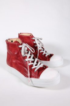 画像2: incarnation / インカネーション / 32011V-7585WZ / HORSE LEATHER HI CUT SNEAKER LINED BACK ZIP (2)