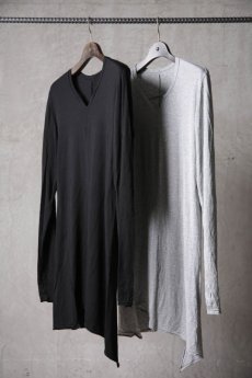 画像1: Thee OLD CIRCUS '' 1973 '' / 414120143 / " Un " / Free Way Stretch Tencel Gauze Knit アシンメトリーサムホールロングカットソー (1)