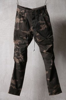 画像9: Thee OLD CIRCUS '' 1973 '' / 423110147 / " Black Ballon " / cotton rayon stretch / pigment dye camouflage ミリタリーワイドジョッパーズパンツ (9)