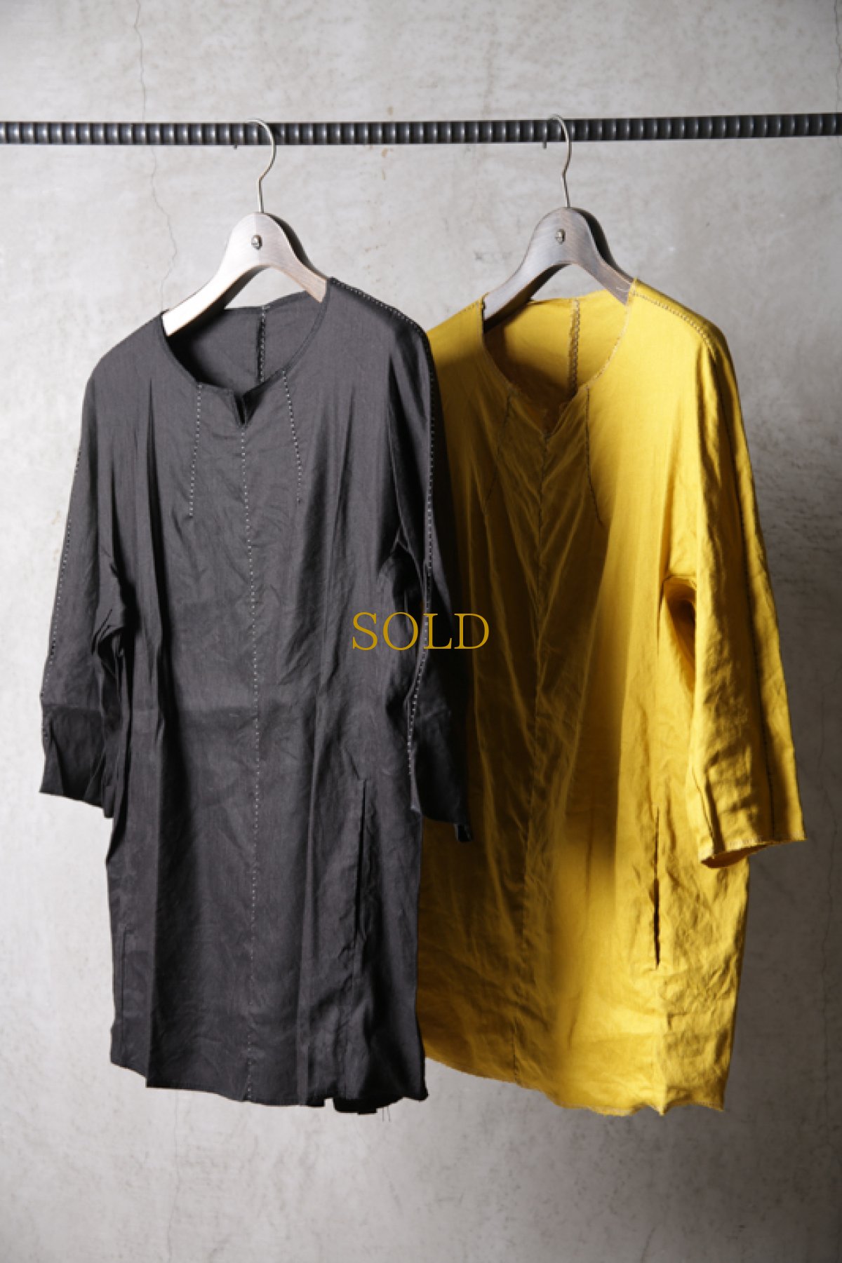 画像1: Wir Lineal / リネアル / FL721-W114 / Inorganic DRESS FABRIC TQ SLEEVE Dress LR st cloth / Buchen (1)