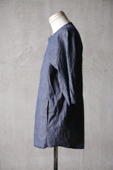 画像5: Wir Lineal / リネアル / FL722-W114 / Inorganic DRESS FABRIC TQ SLEEVE Dress chambray st cotton cloth / Buchen (5)