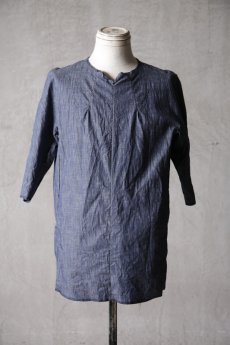 画像2: Wir Lineal / リネアル / FL722-W114 / Inorganic DRESS FABRIC TQ SLEEVE Dress chambray st cotton cloth / Buchen (2)