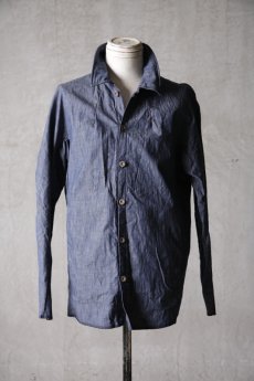 画像2: Wir Lineal / リネアル / FL722-W103 / Inorganic DRESS SHIRTS Dress chambray st cotton / Blinken (2)