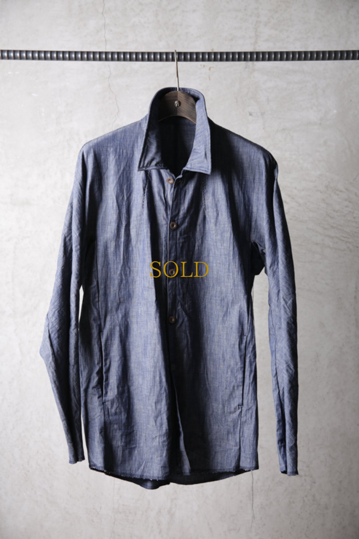 画像1: Wir Lineal / リネアル / FL722-W103 / Inorganic DRESS SHIRTS Dress chambray st cotton / Blinken (1)